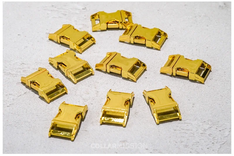 1pc Metal Colorful Side Release Curved Buckles Durable Plated Buckle 10mm, 15mm, 20mm, 25mm Dog Collar Paracord DIY Accessories