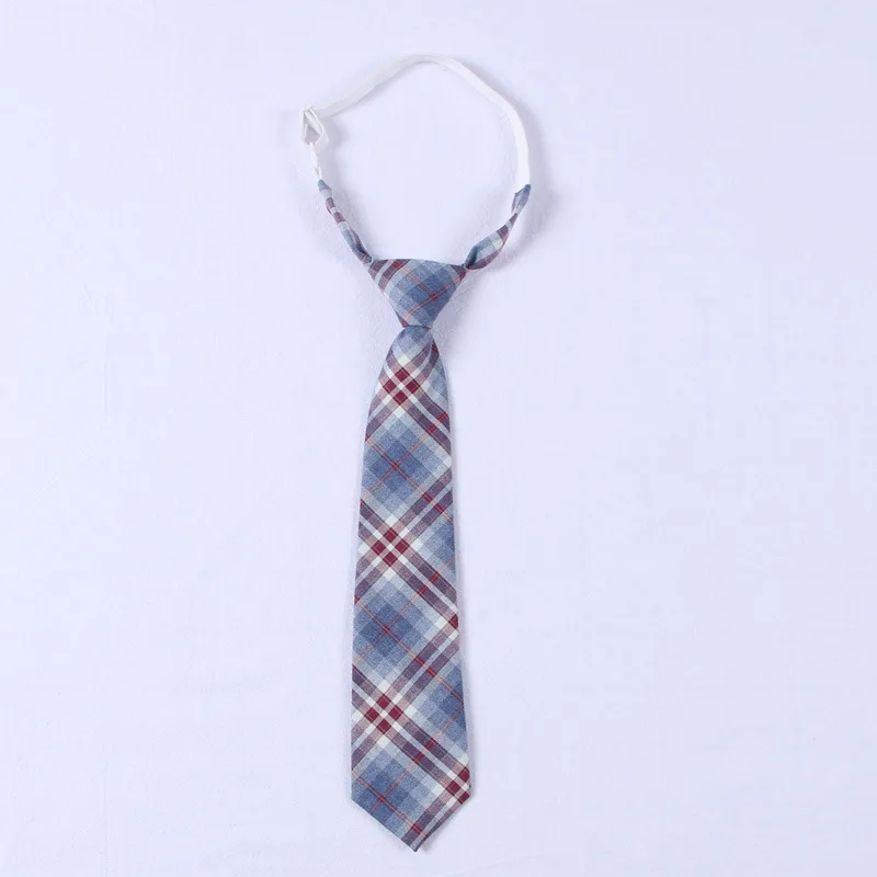 Mädchen jk Uniform Plaid Krawatte gestreifte Choker Kragen Blume für japanische koreanische Schuluniform Hemd Zubehör Krawatte 35cm