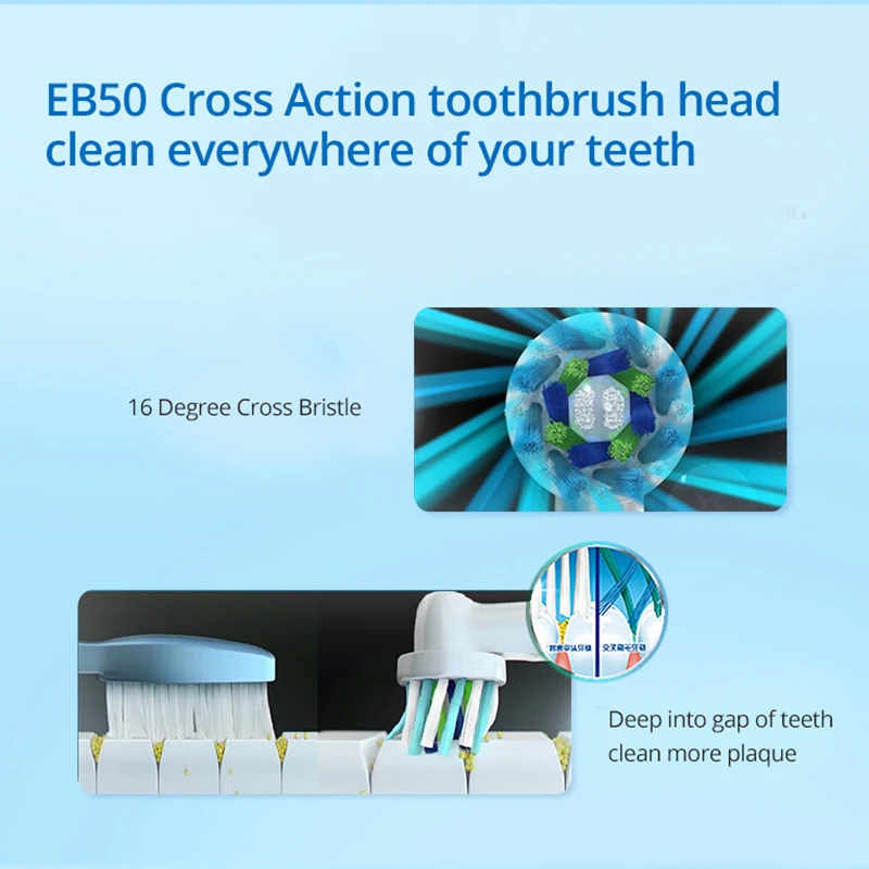 Oral B Electric Toothbrush Pro 600 Toothbrush Inductive Charge Brush Rotation Clean Teeth Brush with Replaceament Brush Head