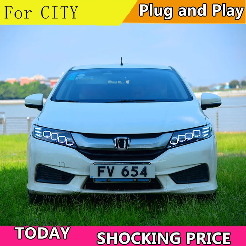 

Car Styling for Honda City Headlight 2015 2016 2017 LED Headlight LED DRL LED Matrix Lens turn light