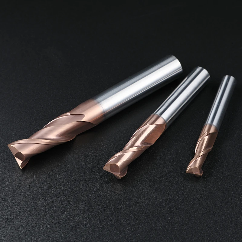 كربيد نهاية مطحنة 2F 2 الناي التنغستن الصلب قاطعة المطحنة باستخدام الحاسب الآلي EndMill الوجه راوتر بت فتحة معدنية أداة