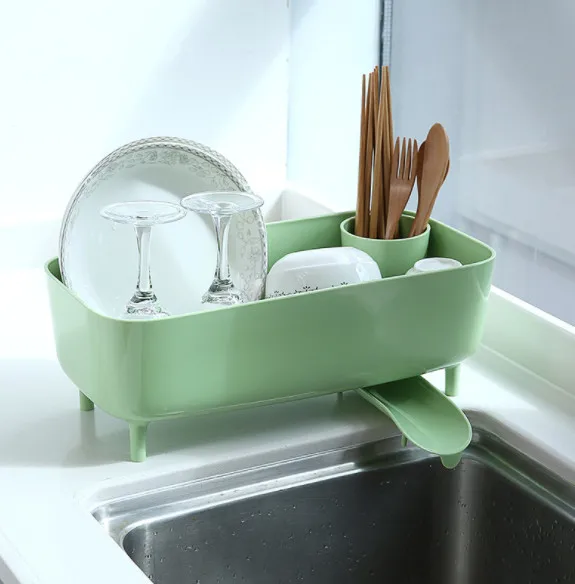 Dish Rack Kitchen Storage Holder Drainer Bowl Tableware Plate Portable Drying Rack Home Shelf Dinnerware Organizer