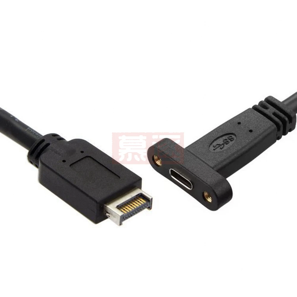 USB3.1 USB 3.1 전면 패널 헤더 유형-e 유형 E - USB-C 유형-C C 암 연장 케이블(패널 장착 나사 포함)
