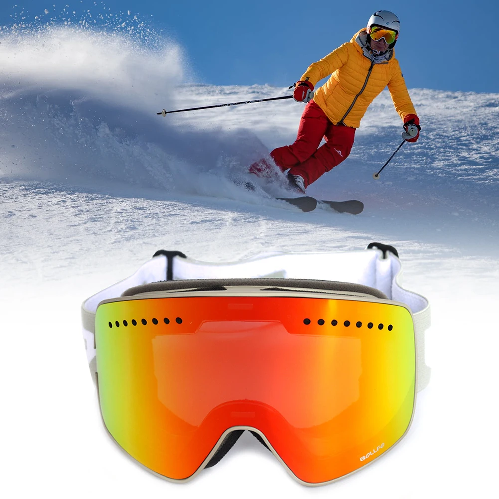 Ski Goggles Snowboard Mask For Men Women Skiing Eyewear UV400 Snow Protection Over Glasses Magnetic Mountaineering Glasses