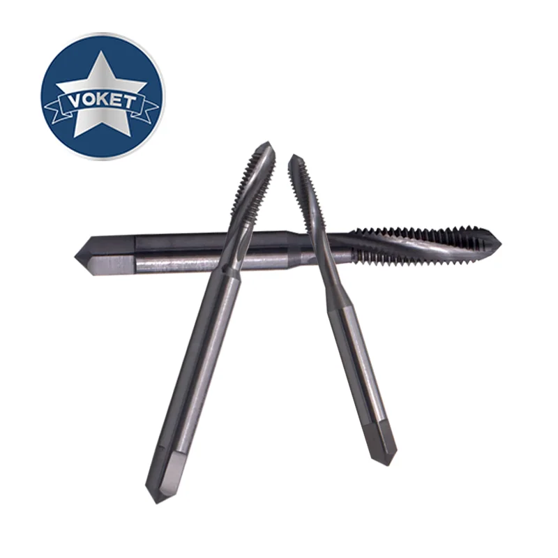 Metric Tungsten Steel Spiral Fluted Tap M2 M2.5 M3 M4 M5 M6 M8 M10 M12 X0.5 X0.7 X0.8 Machine Screw Thread Taps For HRC 55°- 62°