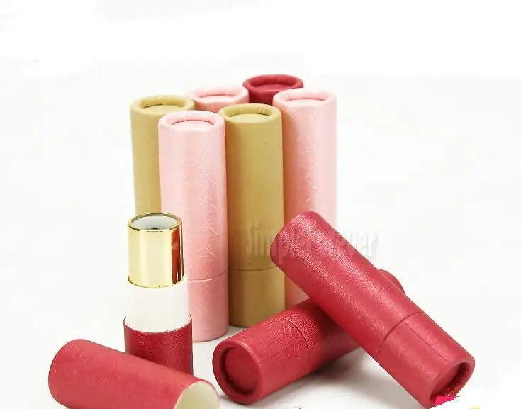 150pcs/lot Kraft Paper Empty Elegant Lipstick Tube, High Class DIY Lip Balm Package, Empty Lip Rouge Sub Container