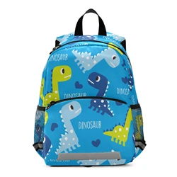 Hot Sale Bule Dinosaurs Child Backpacks Kindergarten Bags School Students Cute Printing Polyester Rucksack Kids Bag School Bags