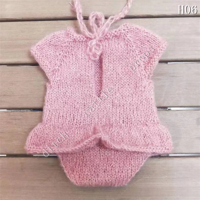 Newborn Photography Props Pants Photo Studio Clothing Hand-Knitted Mohair Rompers