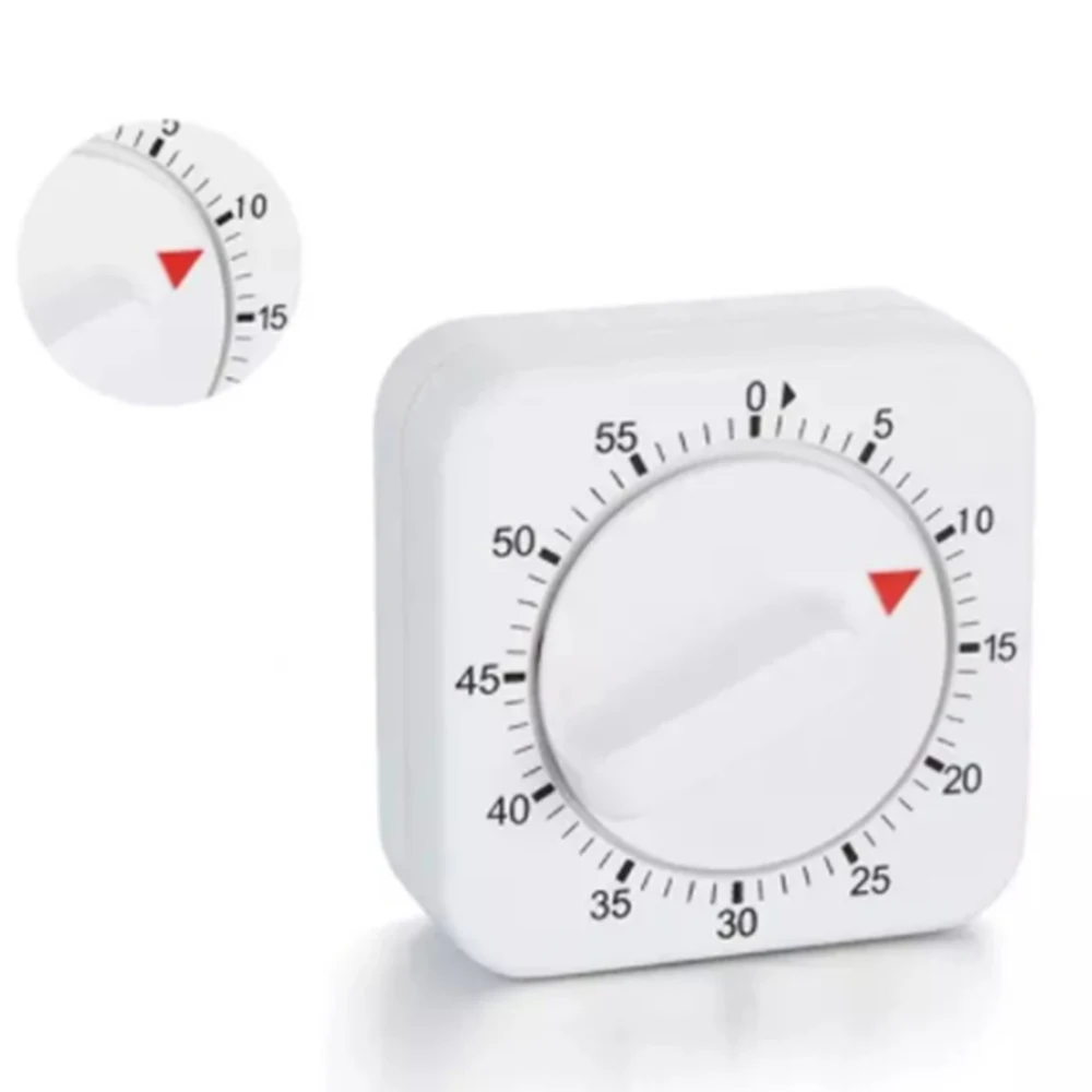 60 Phút Bếp Hẹn Giờ Đếm Ngược Báo Động Nhắc Nhở Vuông Trắng Hẹn Giờ Cơ Học Cho Nhà Bếp Nhà Dụng Cụ Nướng Bánh