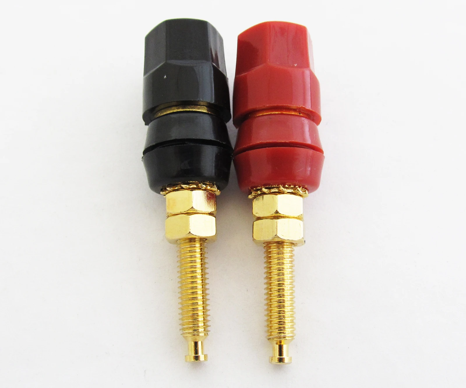10pcs High Quality Hex Head Gold Plated 4mm Binding Post Banana Jack Long Terminal