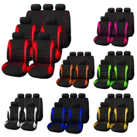 Piezas de automóvil Funda para asiento de automóvil Tela de poliéster Juego de 2/4/9 piezas Cojín universal para asiento de automóvil delantero/trasero para las cuatro estaciones