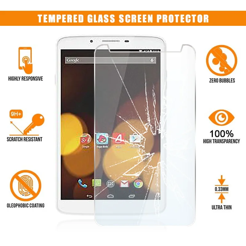 

For Argos Bush Spira B1 LTE 8Inch Tablet Tempered Glass Screen Protector Scratch Proof Anti-fingerprint HD Clear Film Cover