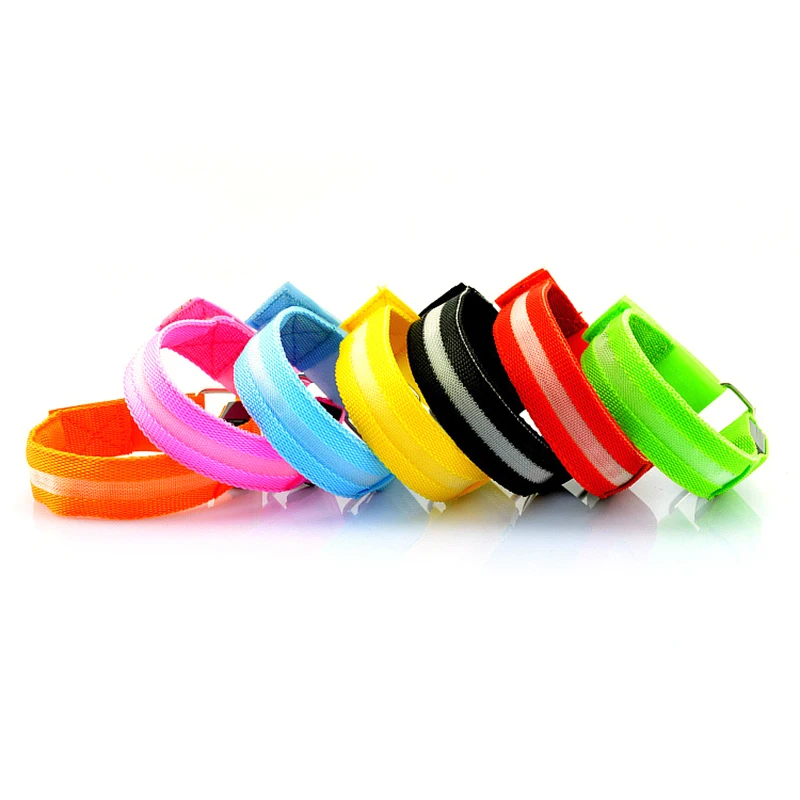 Outdoor Sports Night Running Wristband Armband LED Light USB Rechargeable Safety Belt Arm Leg Warning Wristband Bike Light