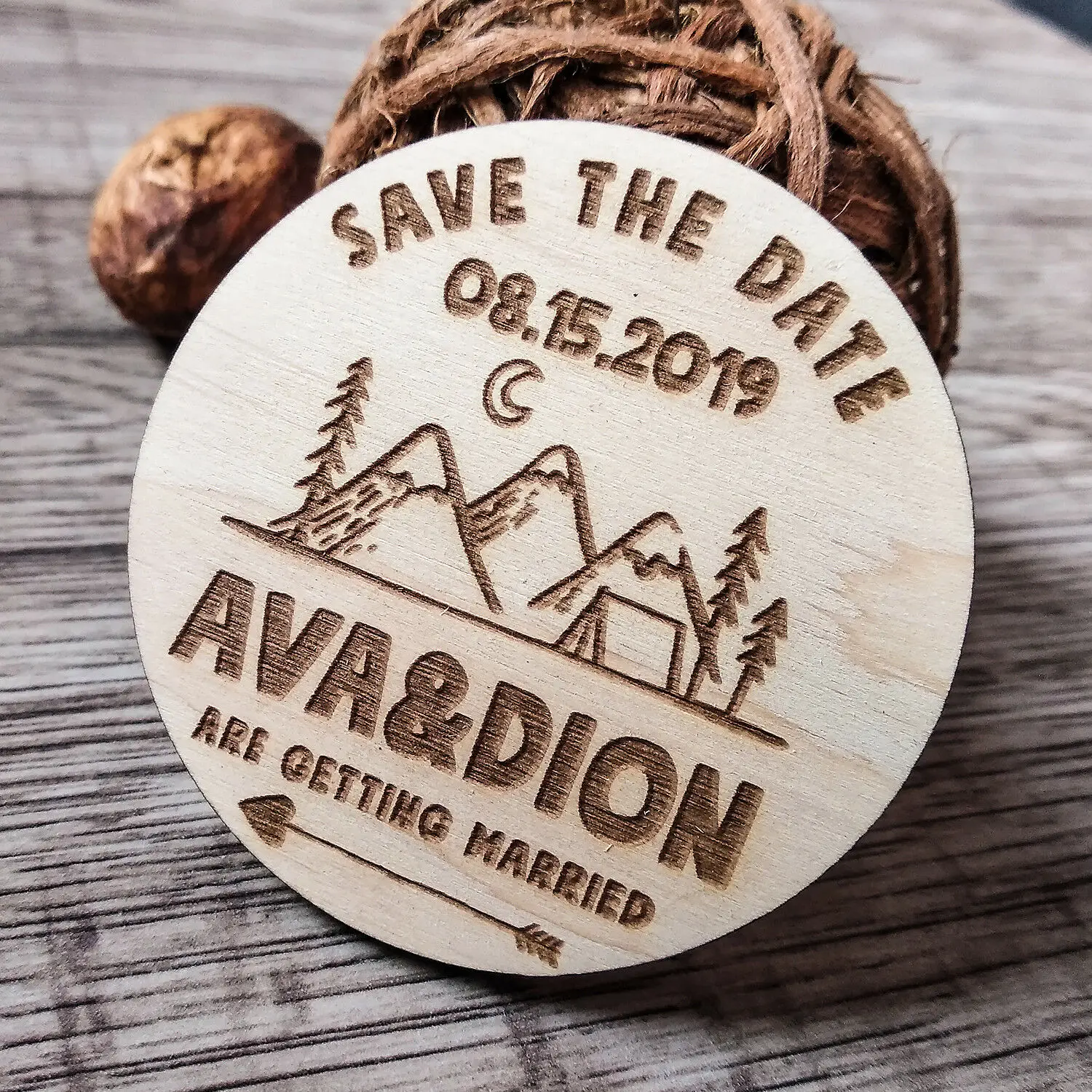 

Save the Date magnets, wooden wedding save the dates, wood magnets, deer antlers save the dates, rustic save the date magnets