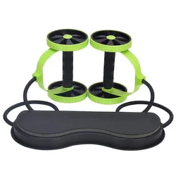 Ab Wheel Roller Sport Bodybuilding Revoflex Xtreme Dobule Wheels AB Roller Pull Rope Abdominal Trainer Gym Equipment Abs Trainer