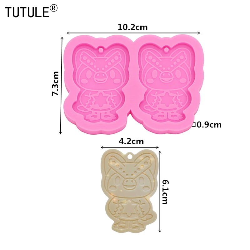 kpop cartoon silicone mold for resin handmade soap key chain Mould forms for baking fondant candies molds plaster clay mold