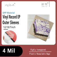 50PCS OPP Plastic Resealable Outer Sleeves for 12'' Single LP 12inch Gatefold Envelope 10inch 7inch Vinyl Record