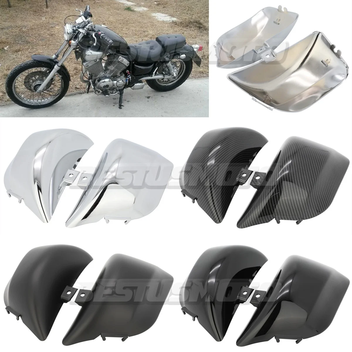 

Motorcycle Side Fairing Battery Cover For Yamaha Virago 535 400 XV535 XV400 1987-2014 2015 2016 2017 2018 2019 2020 2021 2022