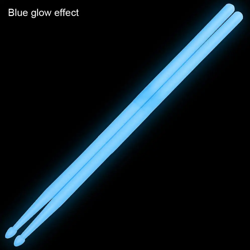 5A Luminous Drum Stick Noctilucent Glow in The Dark Stage Performance Drumsticks for Stage Performance with Green Blue Optional