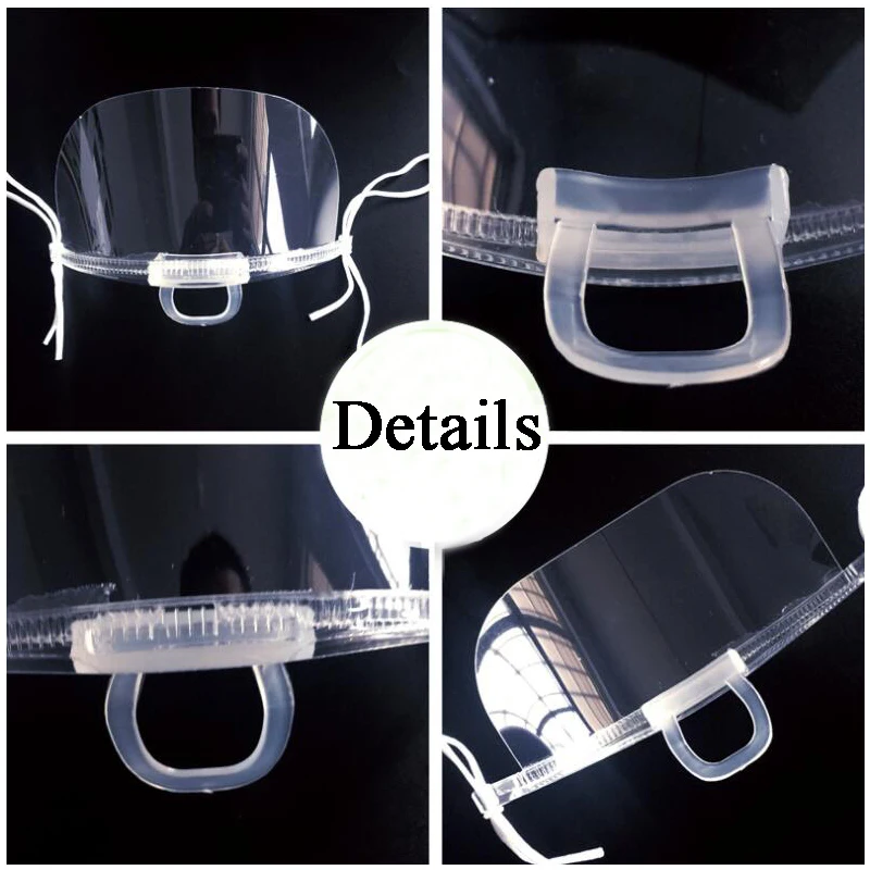 Plastic Clear Mouth Face Mask for Tattoo Permanent Makeup Beauty Salon Prevent Spit Anti-fog Transparent Shield PMU Accessories