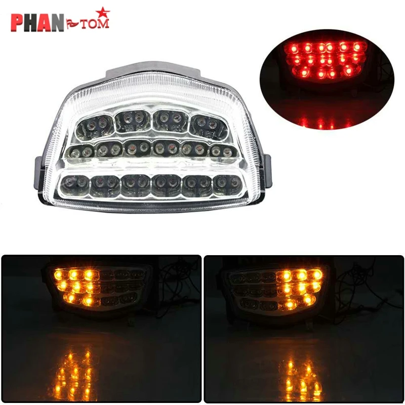 

Motorcycle Rear Taillight LED Stop Light Motocicleta Turn Signal Indicator Integrated Lights For Yamaha YZF R6 2006 2007 YZFR6