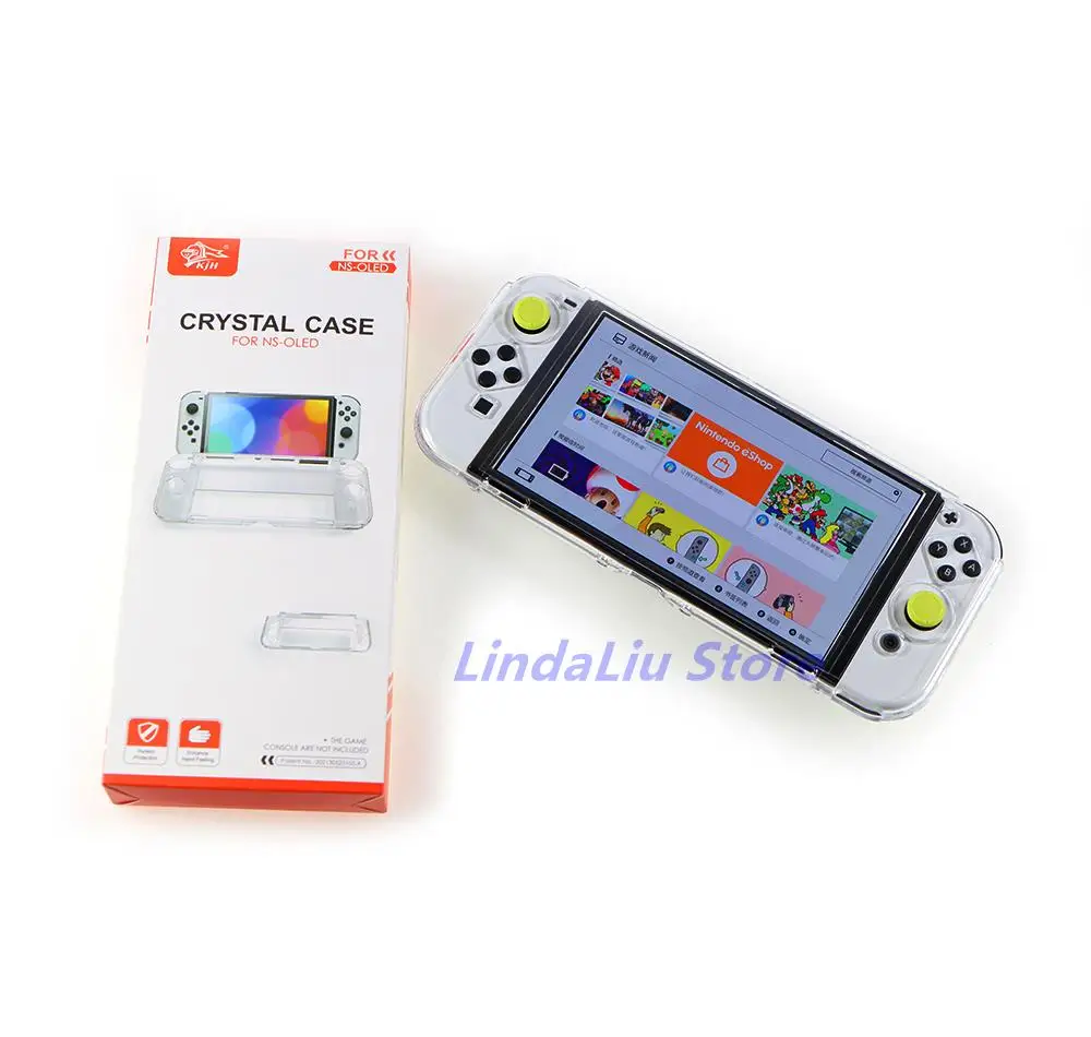 1pc Crystal Shell Case for Nintendo Switch OLED protective clear case hard shell cover transparent shell case for Switch Oled