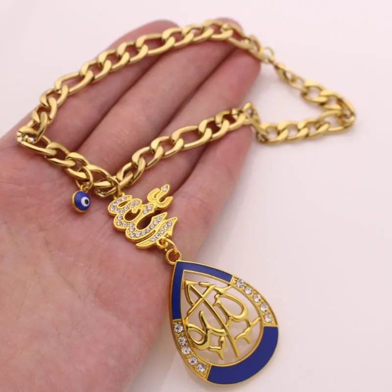 Muslim Quran Allah Car Rear View Mirror crystal Car Pendant Hanging
