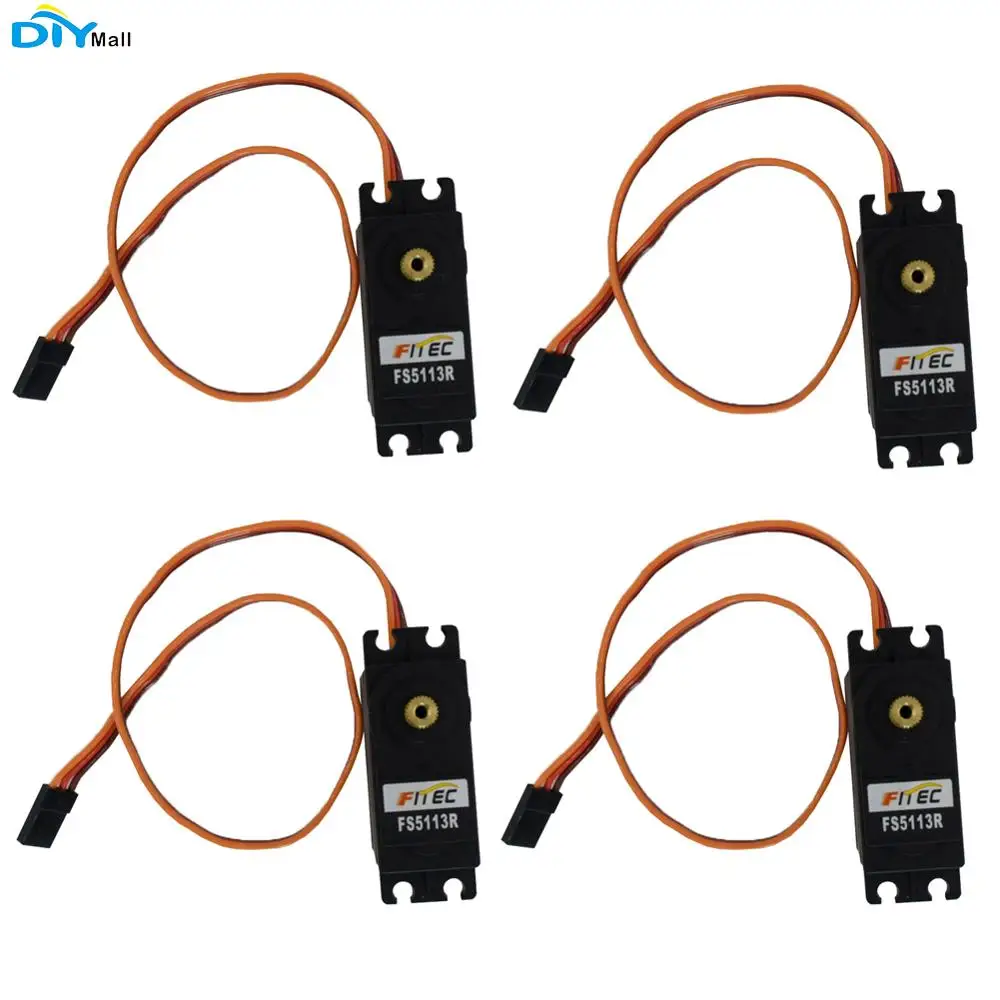 4pcs/lot Feetech FS5113R 360 Degree Continuous Rotation Servo 13kg.cm for Robot ESP8266