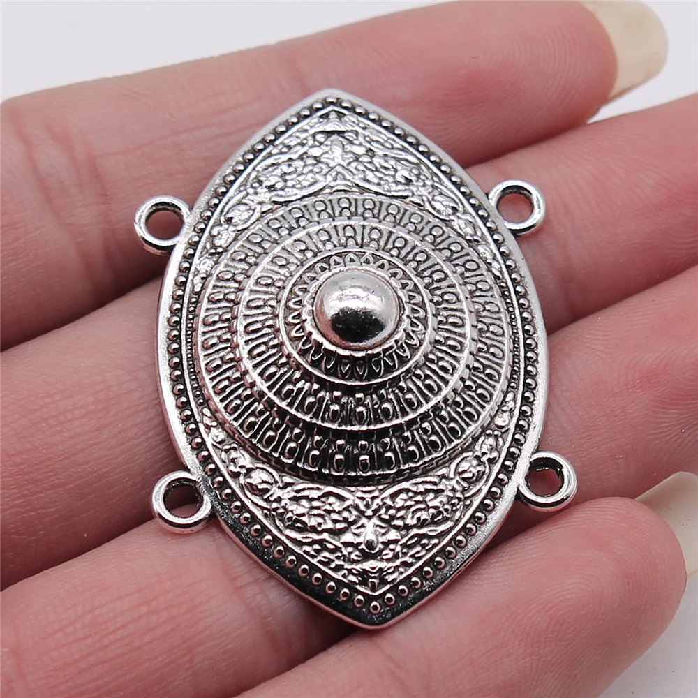 

Wholesale 50pcs/bag 32x44mm Body Chain Flower Porous Connector Antique Silver Color Jewelry Findings Jewelry Accessories