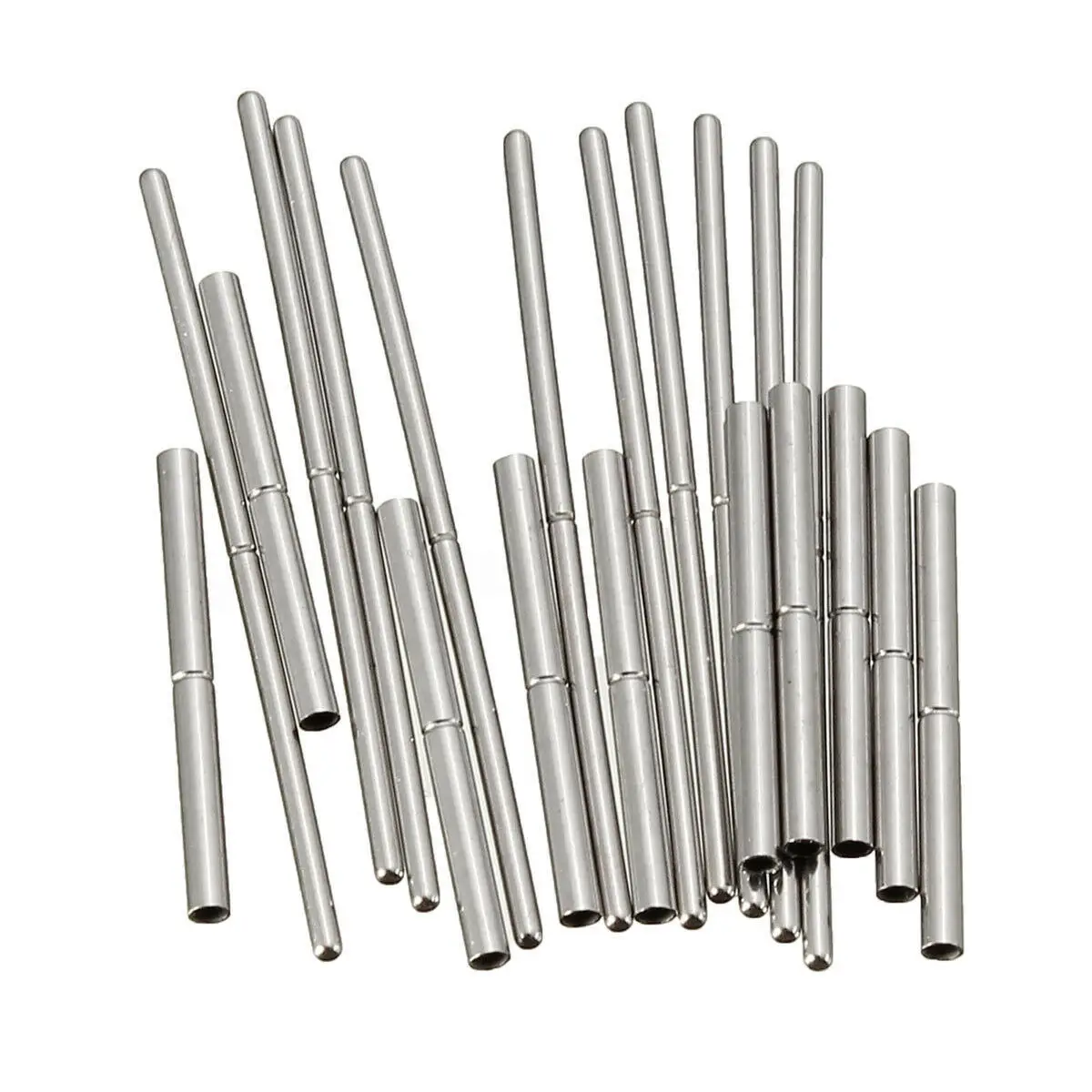 10Pcs 18mm-25mm Tube and Pins For Watch Bracelet Band Strap Stainless Steel Tool