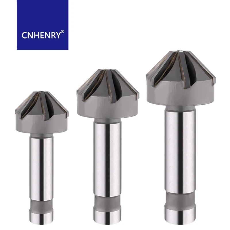 Straight Shank YG8 Alloy Chamfering Cutter 90 Degrees Chamfer End Mill Cutter Chamfering Countersink Drill Bit