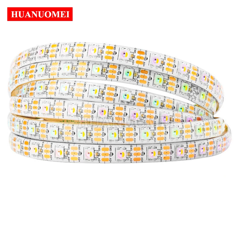 

DC5V 60LEDs/m SK6812 RGBW LED Strip Waterproof IP65 Digital 5050 SMD Flexible Tape Light TV Addressable Neon Sign Lamp White PCB