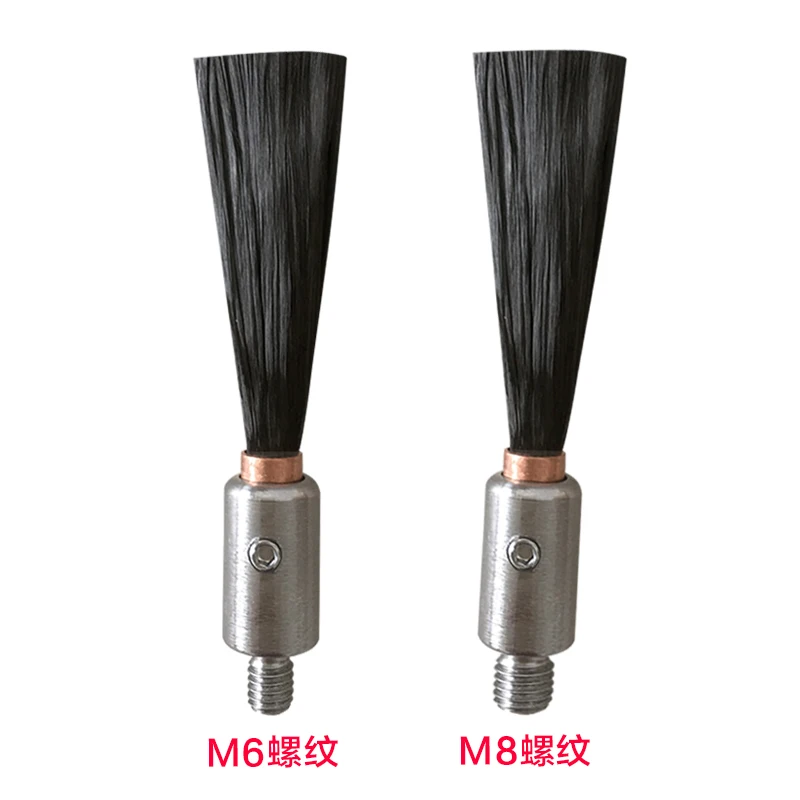 M6/M8/M10 Đánh Bóng Đầu Bàn Chải Cho Thép Không Gỉ Mép Hàn Vi Xử Lý Hàn Đường May Bụi 1 Cái Cổng Kết Nối với 10 Chiếc Đầu Bàn Chải