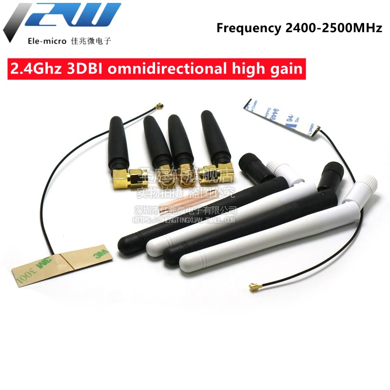 2 uds Antenna WIFI 2,4G RP SMA macho Universal antenas amplificador Router WLAN Antenne de 2400-2500mhz