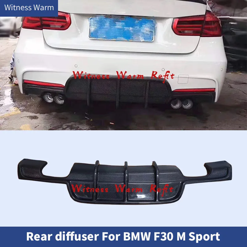

Carbon Fiber Rear Diffuser Lip Spoiler for Bmw 3 Series F30 F35 M-sport 2012 -2018 Fins Diffuser Bumper Protector