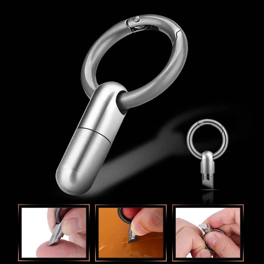 Outdoor Multi-function EDC Portable Tinying Mini Tool Key Ring Pendant Micro Cutter Pill Self defense Cutting Tool Capsule Knife