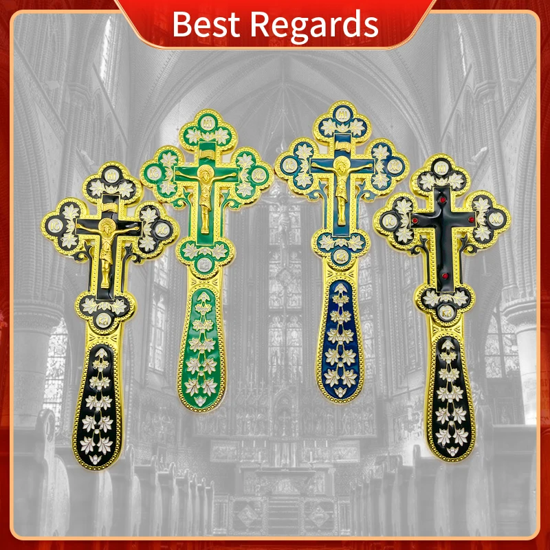 Best Regards2021 Hand Cross Church Decoration Religious Orthodox Blessing Cross Articulos Religiosos Catolicos cruces religiosas