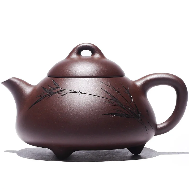 ★yixing recommended pure manual small single pot of purple sand teapot kung fu tea set manually all three foot milk pot