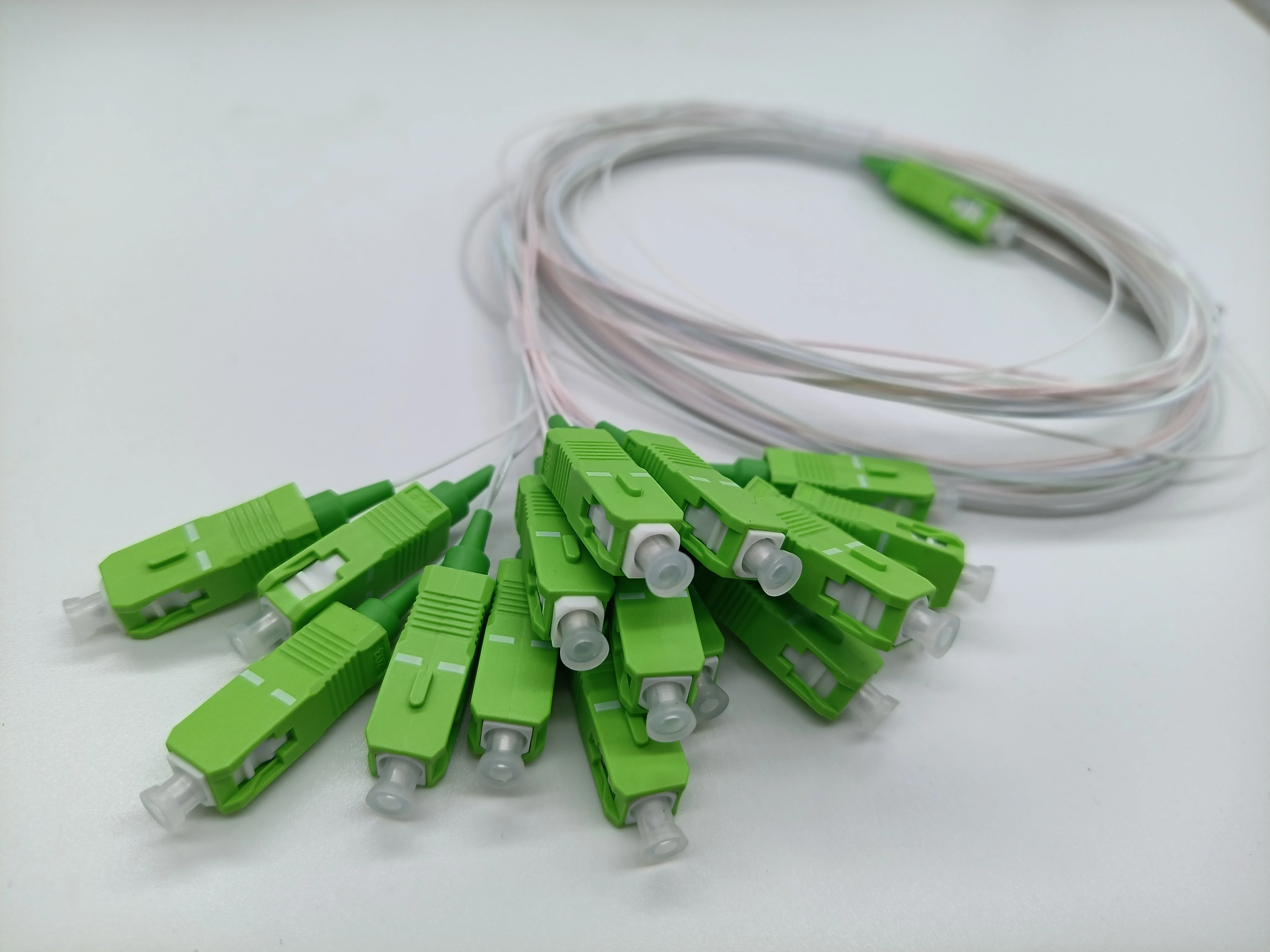 30pcs/lot1x16 SM SC/ APC PLC Fiber Splitter pigtail optic splitter1x16 SM SC/ APC PLC Fiber Splitter pigtail optic splitter