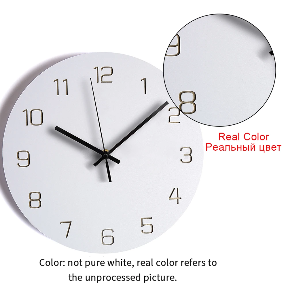 Wall clock Nordic Style Fashion Simple Silent Wall Clocks for Home Decor Pure White Type Wall Clock Quartz Modern Design Timer