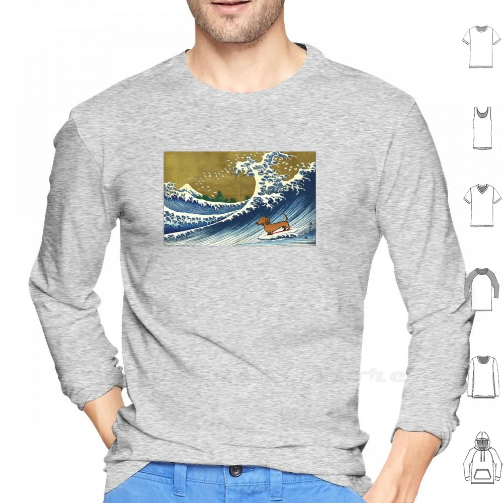 Dachshund Weiner Dog Surfing Long Sleeve T Shirt Dachshund Weiner Dog Wiener Dog Doxon Doxy Daschund Weenie Dog Dachshund Mom