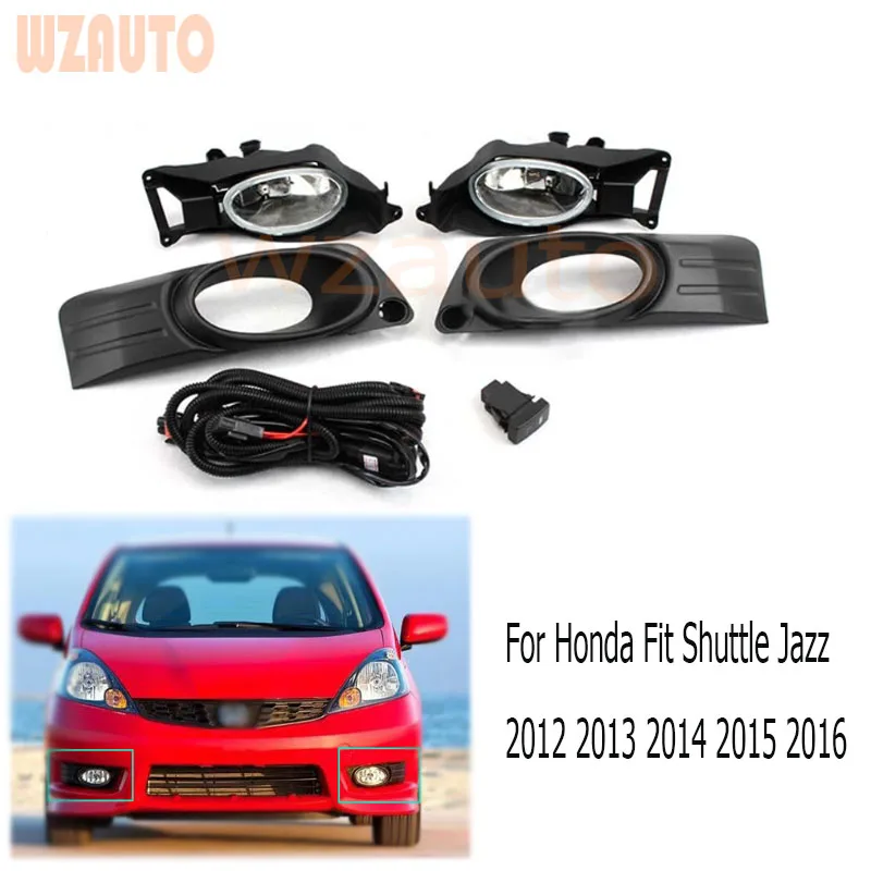 

Set Halogen Front Bumper Light Drive Fog Lamp Harness Kit For Honda Fit Jazz Shuttle 2011-2016 With Bulb H11 12V 55W