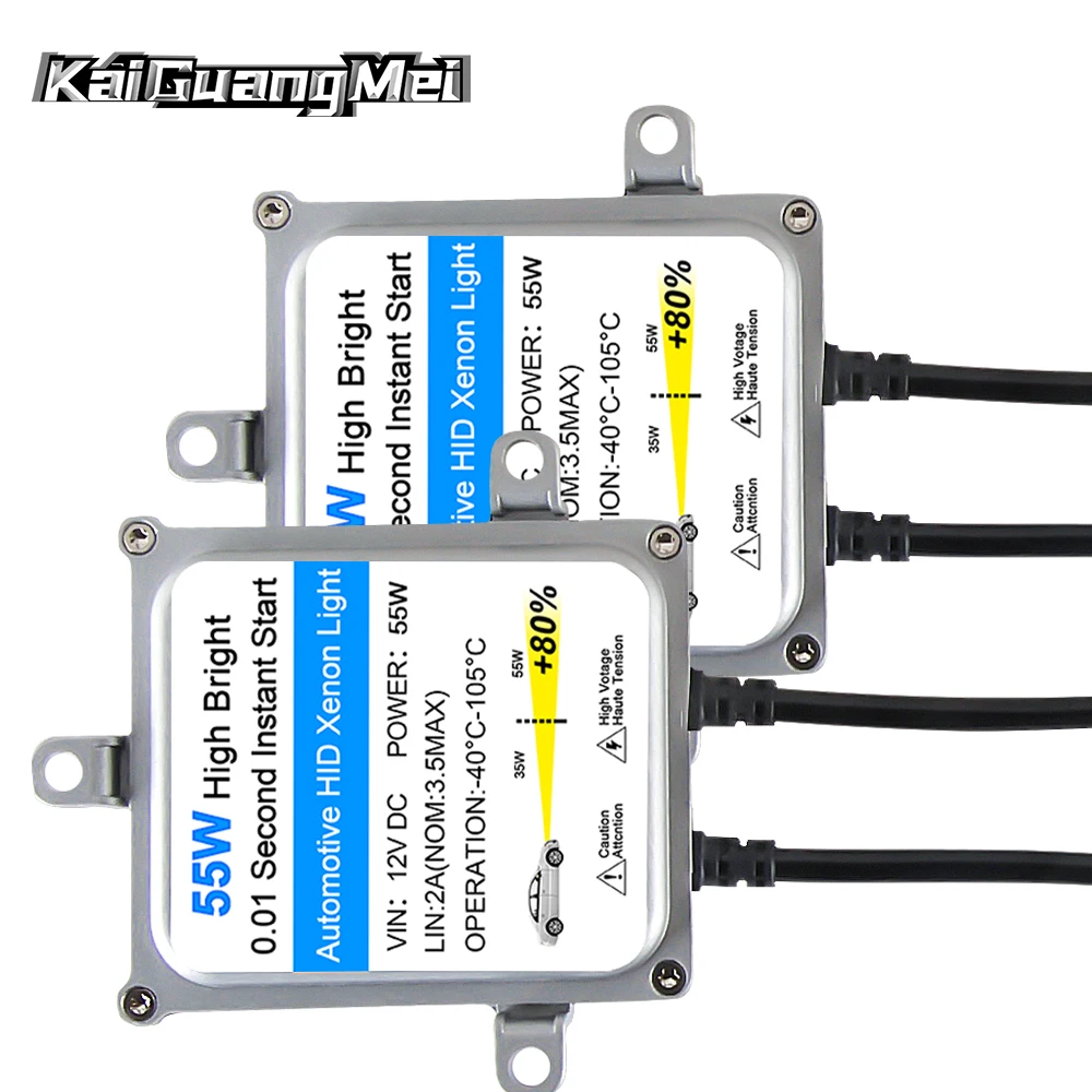 

55W Direct Ballast Slim HID Xenon Bulb Ballast for Car D1S H7 Xenon Headlight bulb H1 H3 H4 H8 H11 9012 9005 9006 hid Xenon Bulb