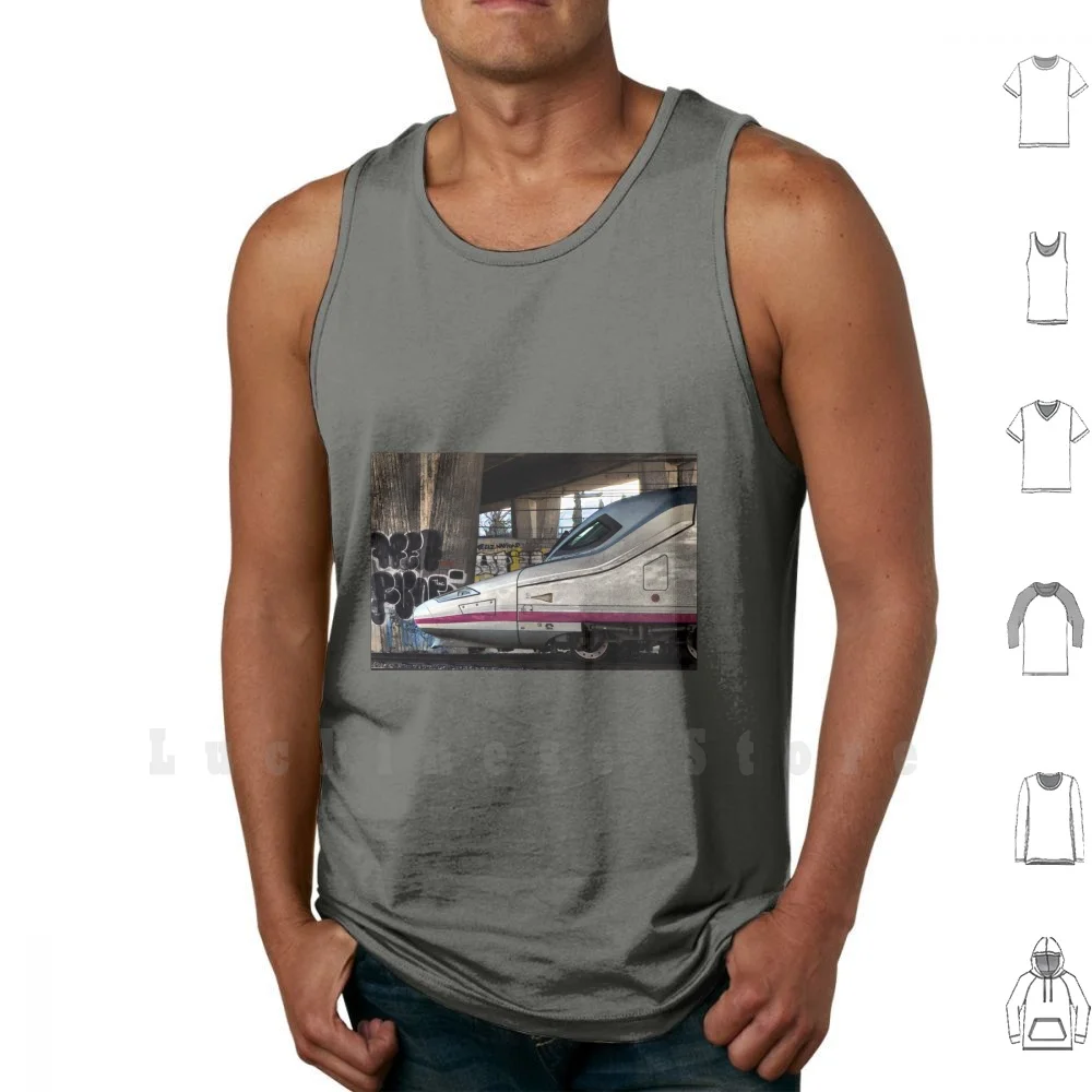 High Speed Train In Tank Tops Vest Sleeveless Ave High Speed Train Spain Renfe Nur Nielfa