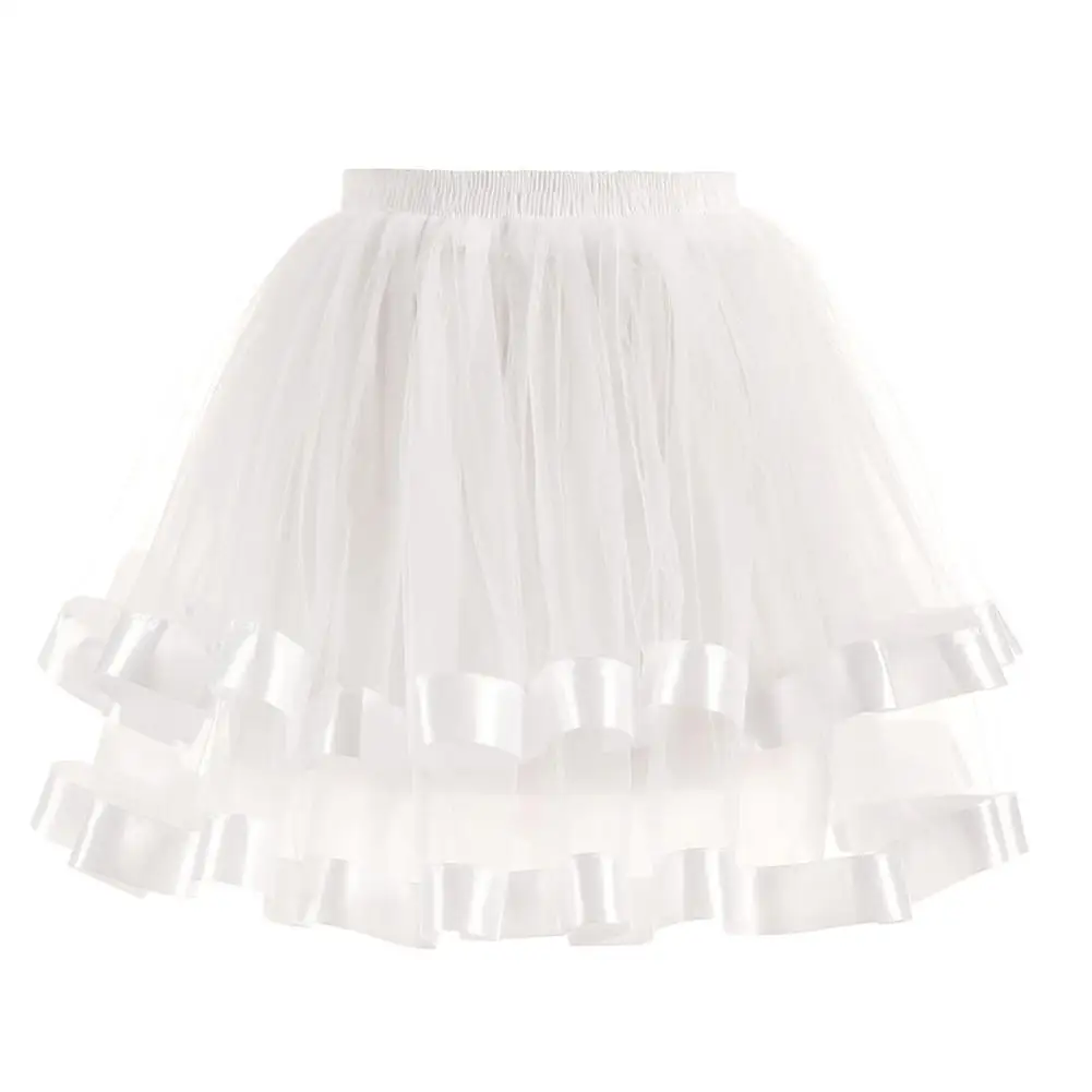 Women's -Tutu Skirt Mesh Pleated Women Elastic Ballet tutus Mini -Tutu Skirt Fairy Pink Tulle Skirt Mother Daughter Dancewear