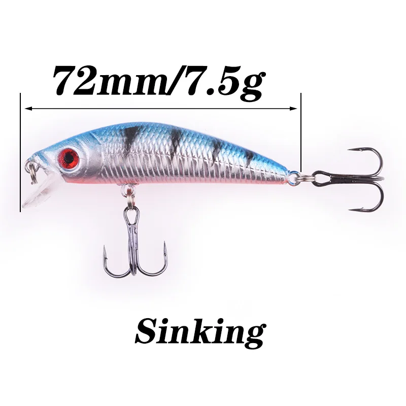 Crazy Minnow Wobbler con gancho triple