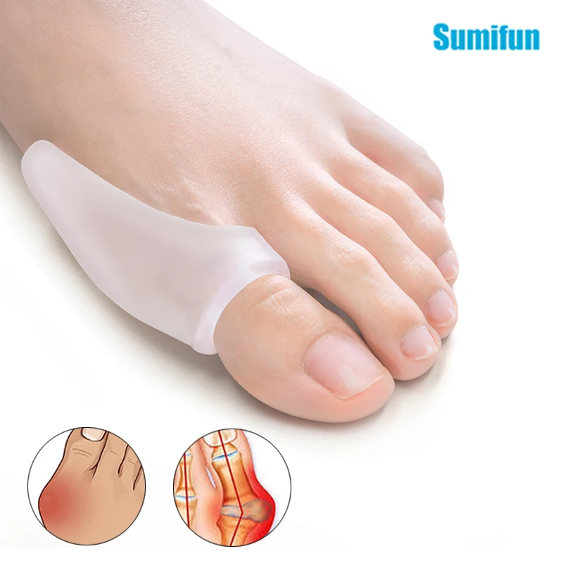 

2pcs/pair Big Toe Protector Soft Comfortable One Size Fit Gel Shield Bunion Pad Foot Cushion And Protects C1686