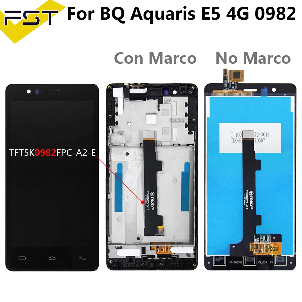 

For BQ Aquaris E5 HD FHD LCD Display Screen E5S E5 4G LCD Touch Screen Digitizer Full Assembly 100% Tested LCD With Frame