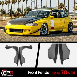 For Honda EG Civic Hatch Back RB Style FRP Unpainted Wide Body Front Fender Mudguards Kits