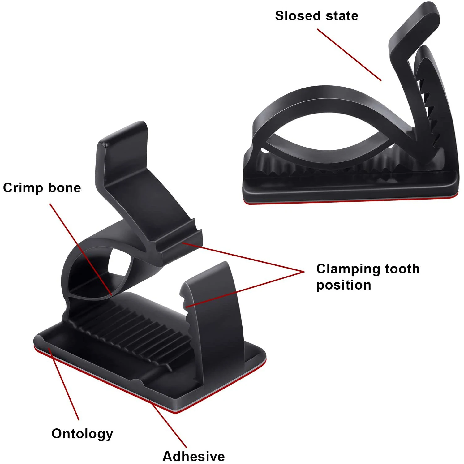 Untoom Cable Organizer Cable Management Clips Earphone Mouse Wire Manager Cord Holder Flexible USB Cable Winder for Desktop Wall